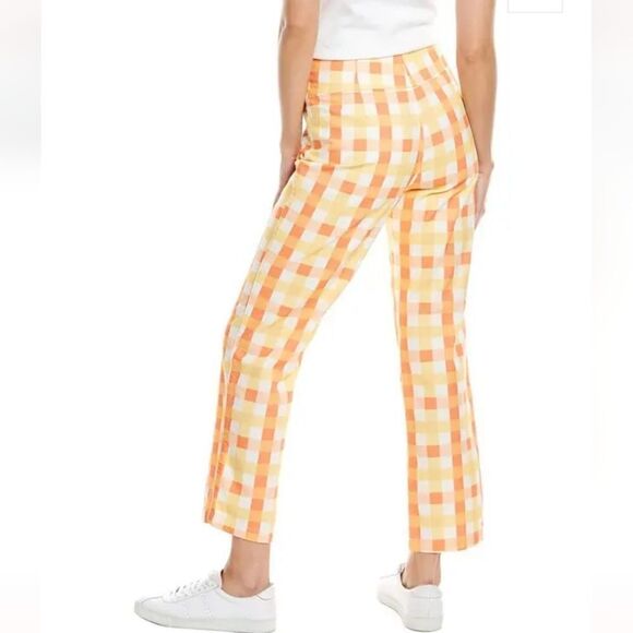 NWT Free People Women’s She's All That Plaid Crop High Waist Pants in Multi Comb - Picture 3 of 16